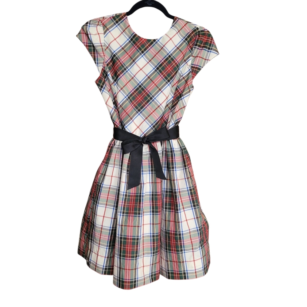 Polo Ralph Lauren Dress Girls 16 Plaid Fit & Flare Formal Holiday Christmas